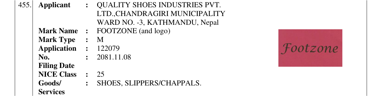 Original bulletin entry for FOOTZONE (and logo)