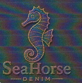SEA HORSE DENIM (and logo) trademark logo