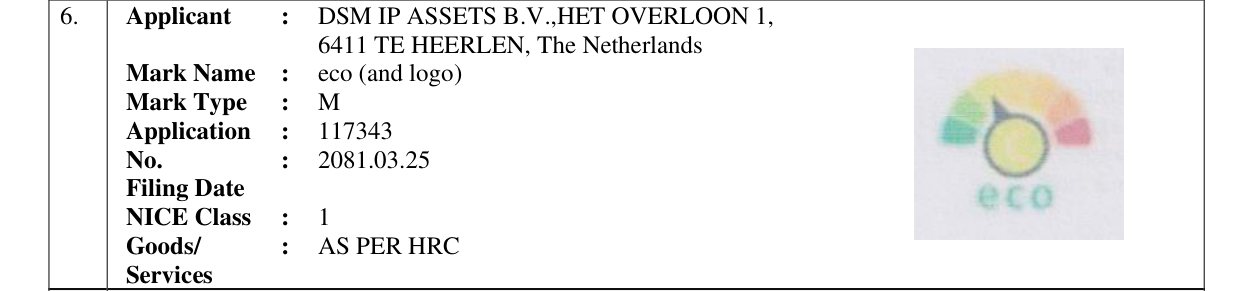 Original bulletin entry for eco (and logo)