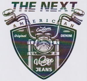 THE NEXT VINTAGE JEANS (and logo) trademark logo