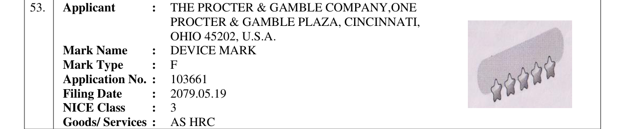 Original bulletin entry for DEVICE MARK