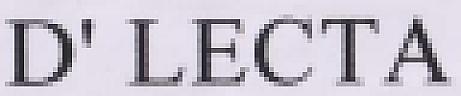 D' LECTA (and logo) trademark logo
