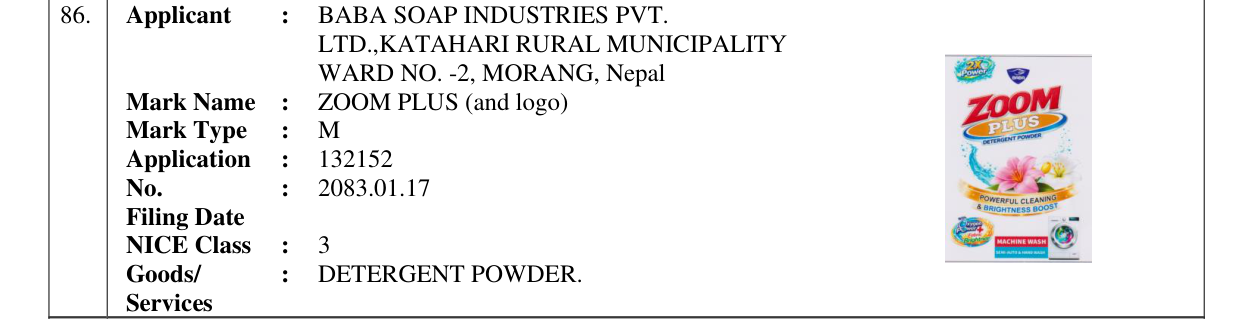 Original bulletin entry for ZOOM PLUS (and logo)