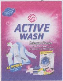 VCI ACTIVE WASH (and logo) trademark logo