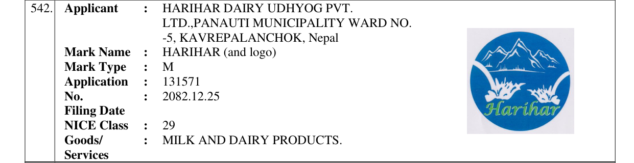 Original bulletin entry for HARIHAR (and logo)