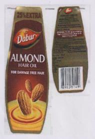 ALMOND HAIR OIL (and logo) trademark logo