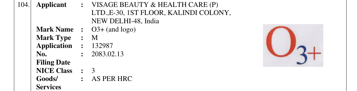 Original bulletin entry for O3+ (and logo)