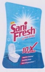 SANI FRESH ULTRA SHINE TOILET CLEANER (and logo) trademark logo