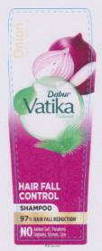 DABUR VATIKA NATURALS ONION HAIR FALL CONTROL SHAMPOO (and logo) trademark logo