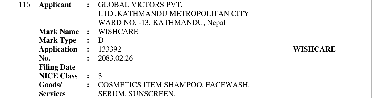 Original bulletin entry for WISHCARE