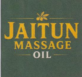 JAITUN MASSAGE OIL (and logo) trademark logo