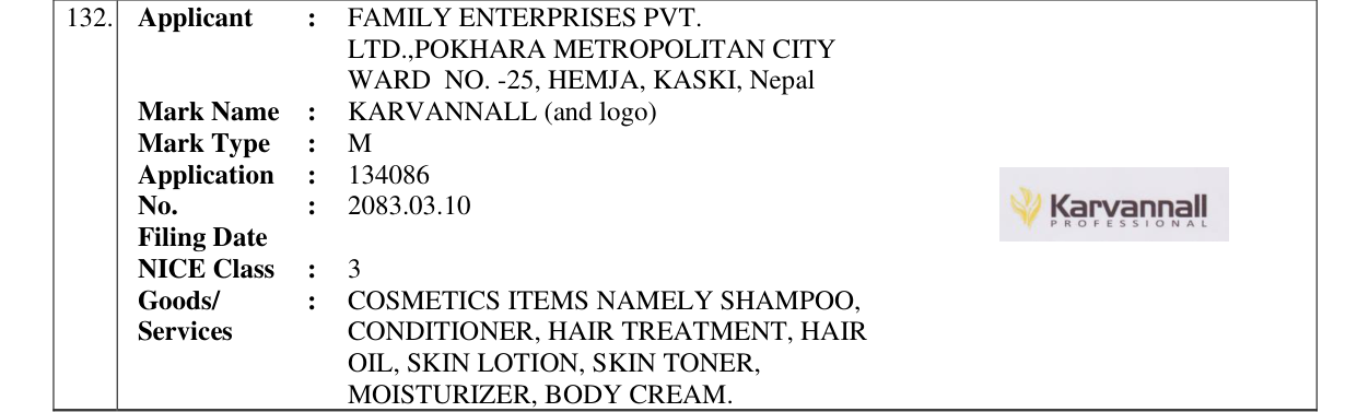 Original bulletin entry for KARVANNALL (and logo)