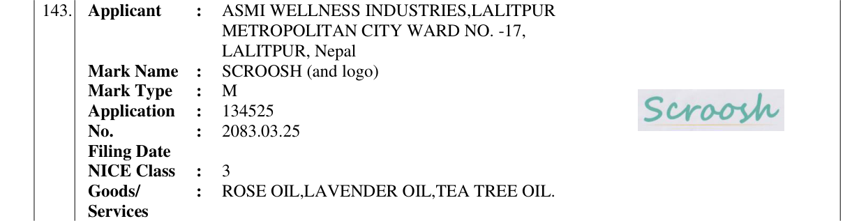 Original bulletin entry for SCROOSH (and logo)
