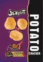 JACKPOT POTATO CRACKER (and logo) trademark logo