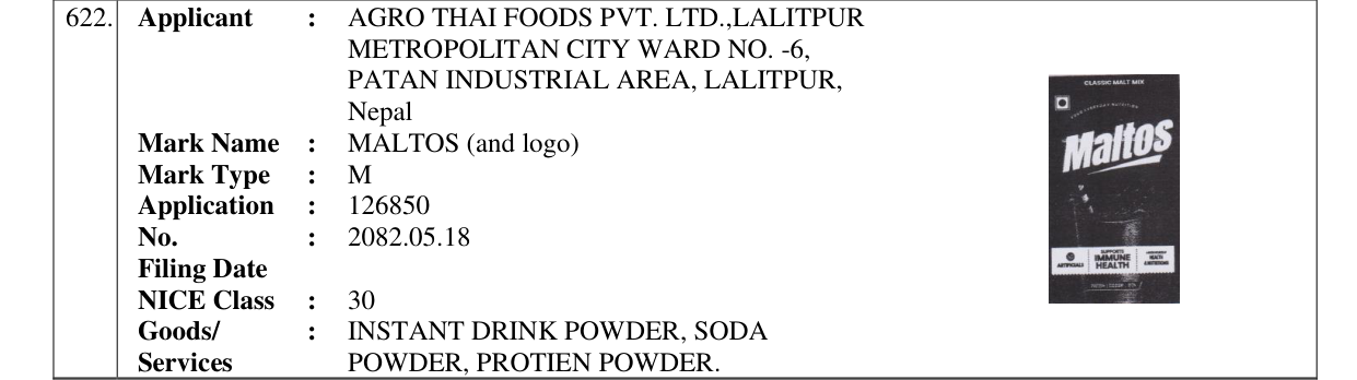 Original bulletin entry for MALTOS (and logo)