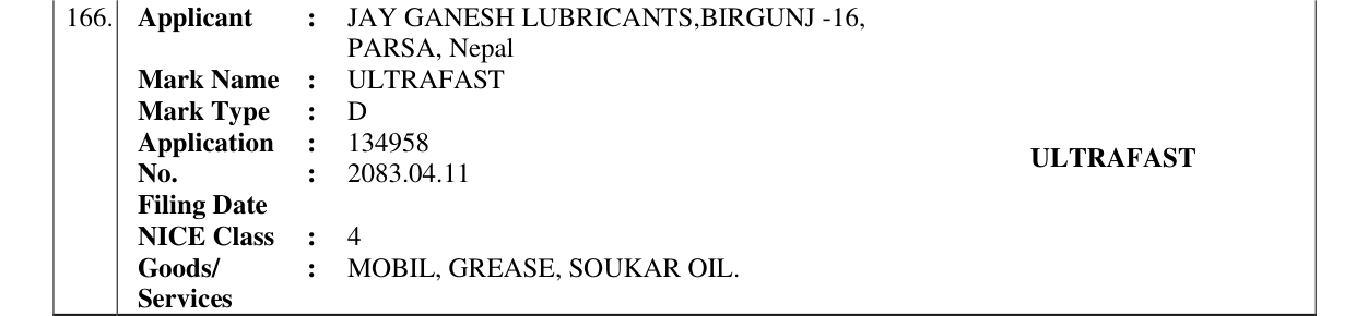 Original bulletin entry for ULTRAFAST
