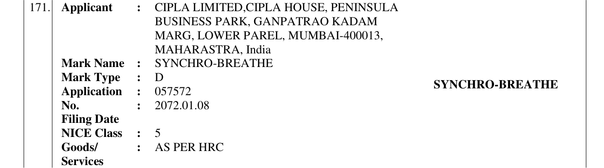 Original bulletin entry for SYNCHRO-BREATHE