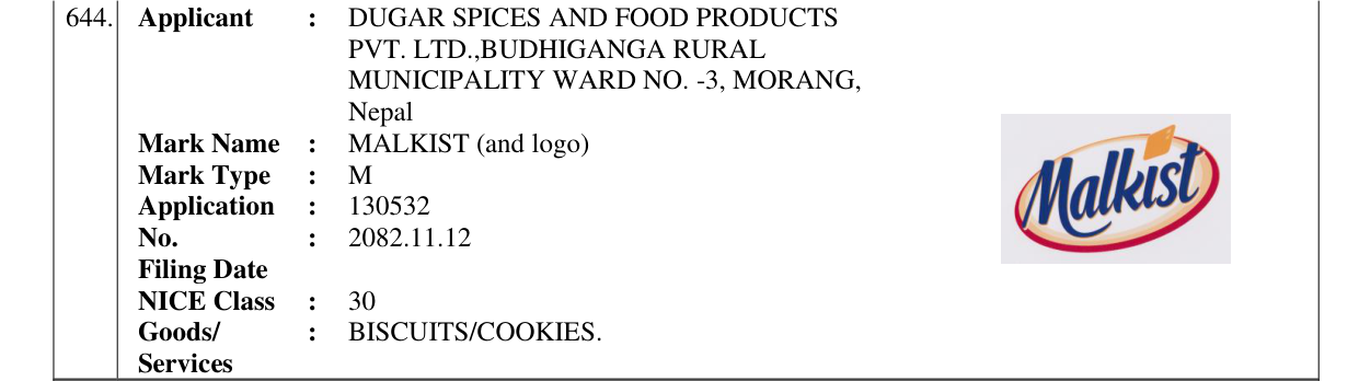 Original bulletin entry for MALKIST (and logo)