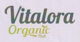VITALORA ORGANIC HUB (and logo) trademark logo