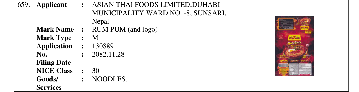 Original bulletin entry for RUM PUM (and logo)