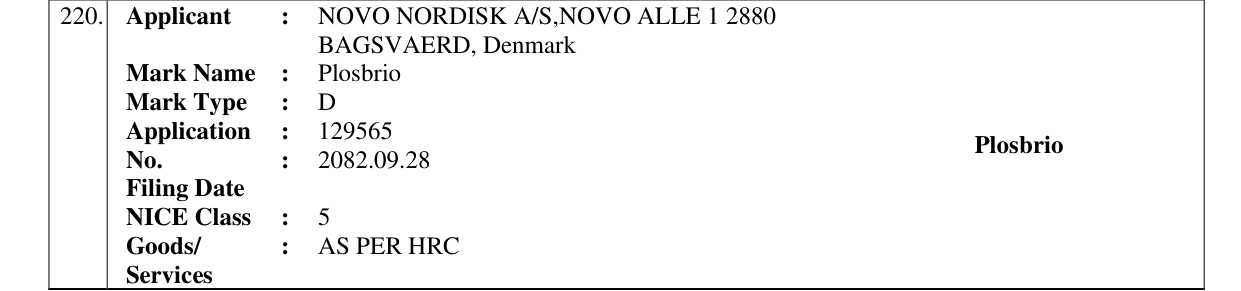 Original bulletin entry for Plosbrio