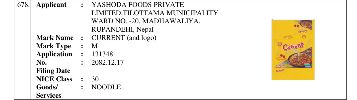 Original bulletin entry for CURRENT (and logo)