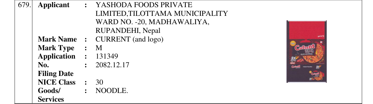 Original bulletin entry for CURRENT (and logo)