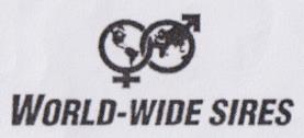 WORLD-WIDE SIRES (and logo) trademark logo