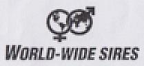 WORLD-WIDE SIRES (and logo) trademark logo