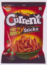CURRENT HOT & SPICY STICKS (and logo) trademark logo