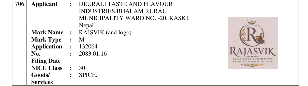 Original bulletin entry for RAJSVIK (and logo)