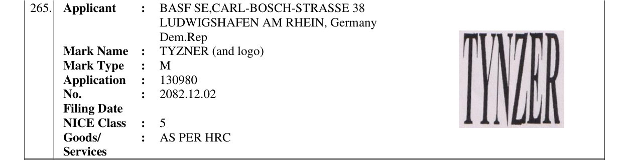 Original bulletin entry for TYZNER (and logo)