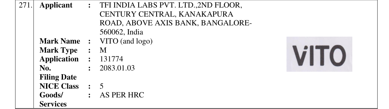 Original bulletin entry for VITO (and logo)