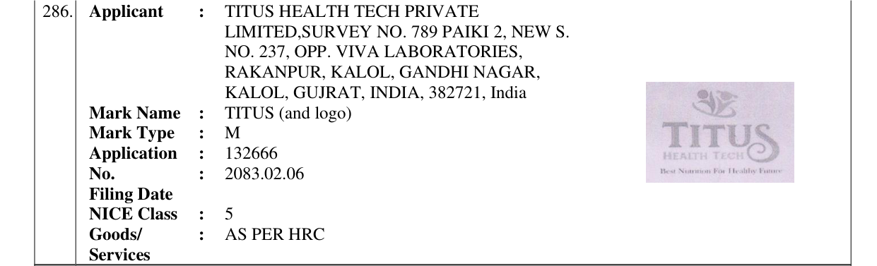 Original bulletin entry for TITUS (and logo)