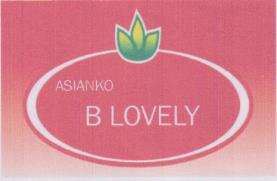 ASIANKO B LOVELY (and logo) trademark logo