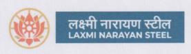 LAXMI NARAYAN STEEL (and logo) trademark logo