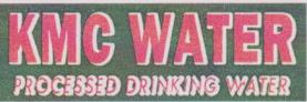 KMC WATER (and logo) trademark logo