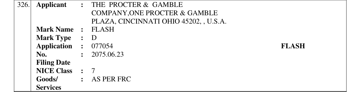 Original bulletin entry for FLASH