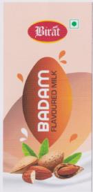 BIRAT BADAM FLAVOURED MILK (and logo) trademark logo