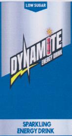 DYNAMITE ENERGY DRINK (and logo) trademark logo