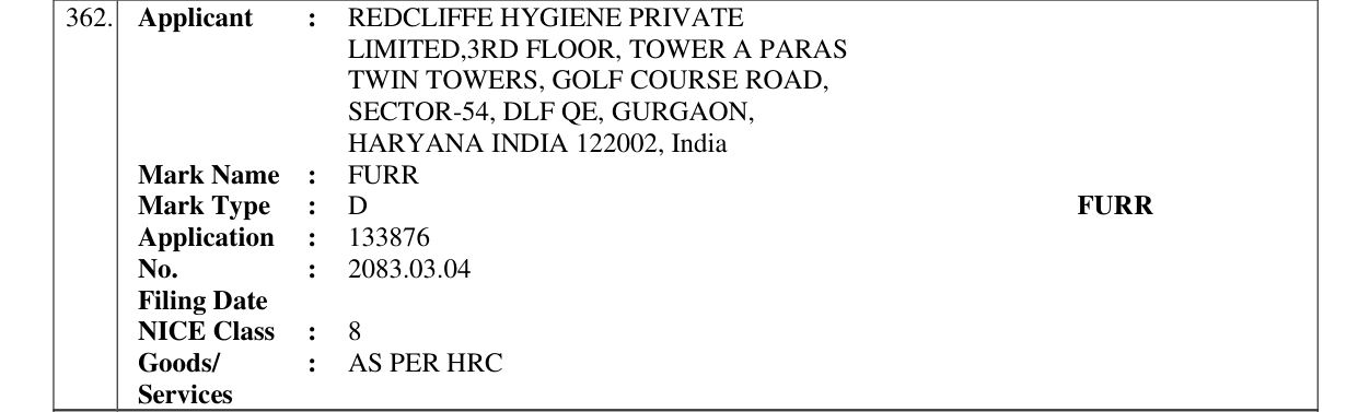 Original bulletin entry for FURR