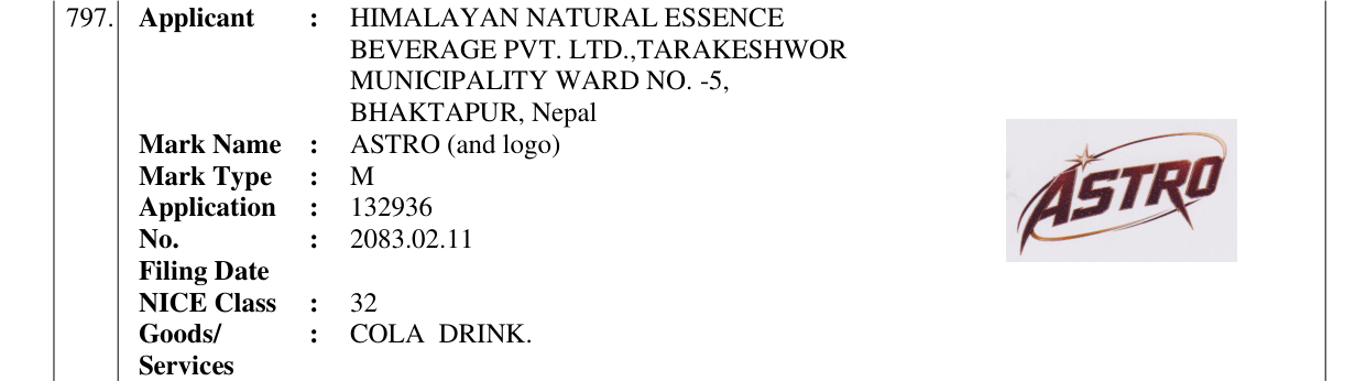 Original bulletin entry for ASTRO (and logo)