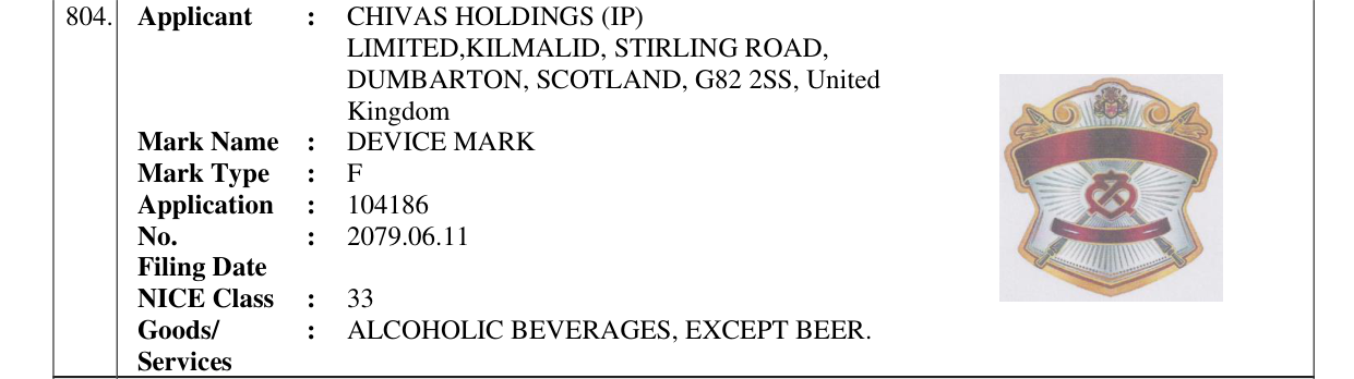 Original bulletin entry for DEVICE MARK