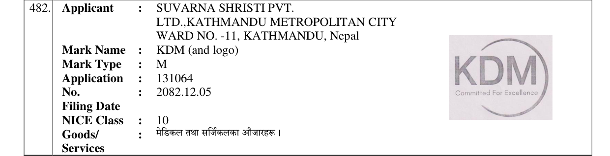 Original bulletin entry for KDM (and logo)