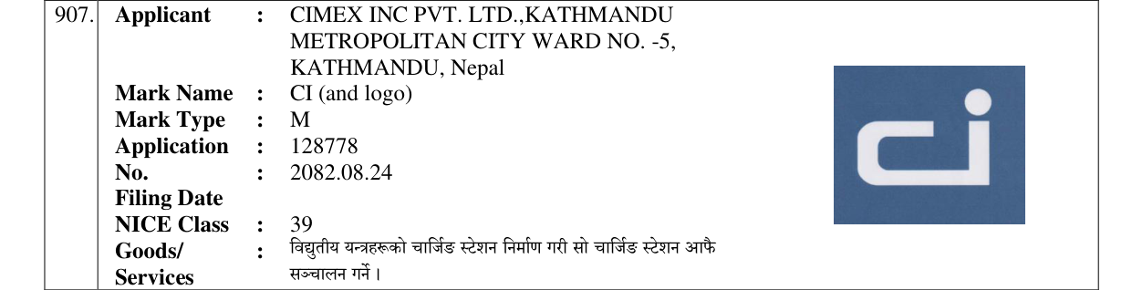 Original bulletin entry for CI (and logo)