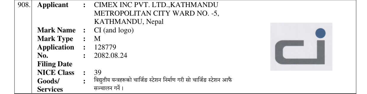 Original bulletin entry for CI (and logo)