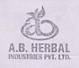 A.B. HERBAL INDUSTRIES PVT. LTD. (and logo) trademark logo