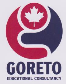 GORETO EDUCATIONAL CONSULTANCY (and logo) trademark logo