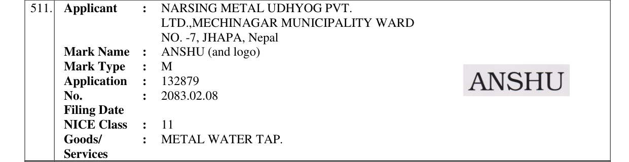 Original bulletin entry for ANSHU (and logo)