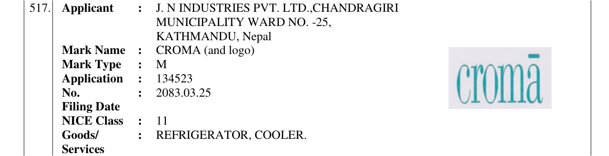 Original bulletin entry for CROMA (and logo)